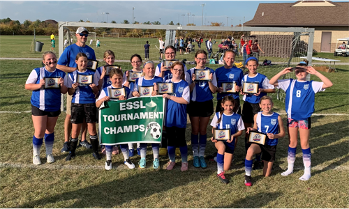 Girls U12 Fall 2022 ESSL Tournament Champions 